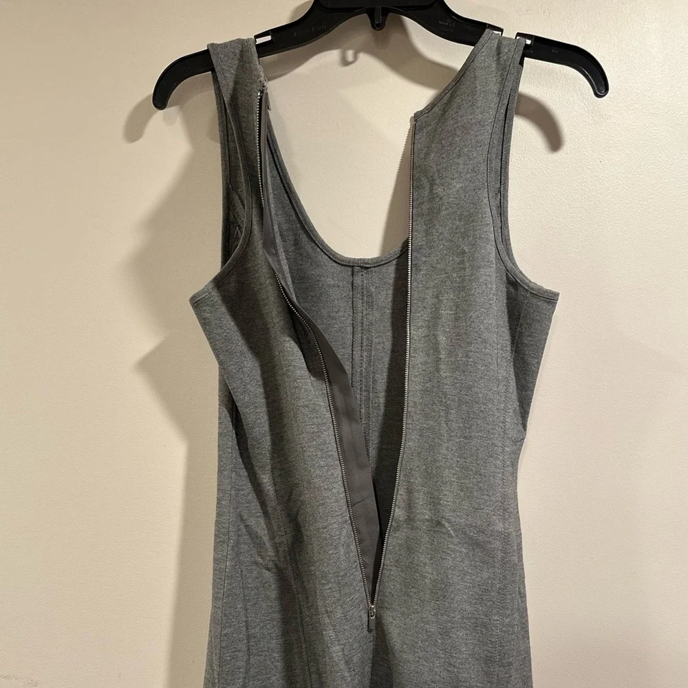 Banana Republic Gray Sleeveless Fitted & Flare Drop Waist Mini Dress Size 0